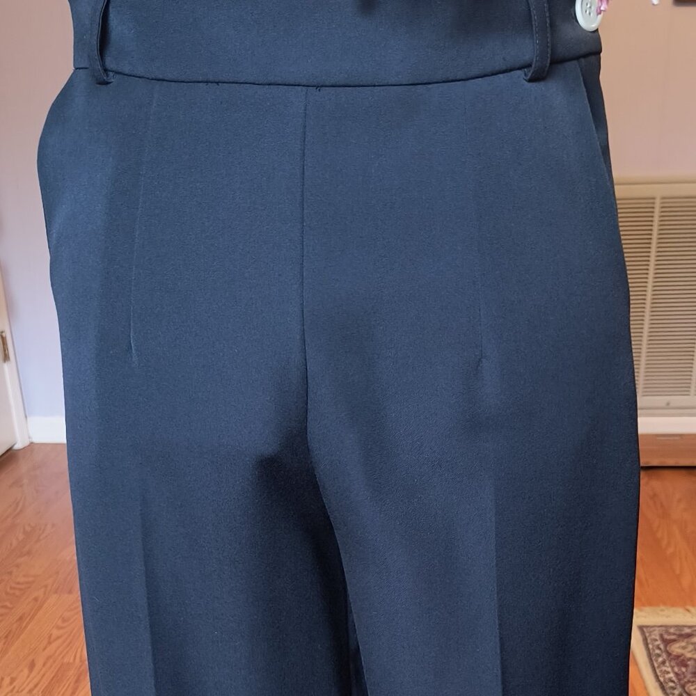 Weekend Doll High Waisted Navy Wide Leg Trousers, size 14 UK (US 10)